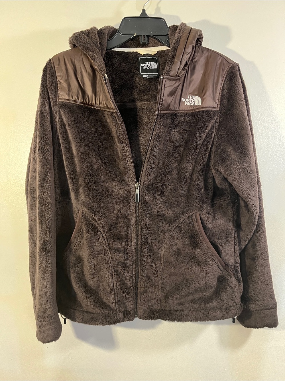 The North Face Dark Brown Plush Hooded Fleece Jacket